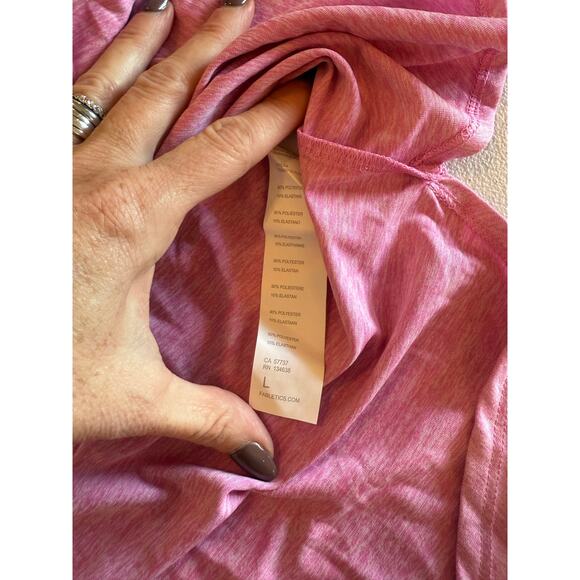 Fabletics NWT Dry Flex Tunic Pink Sunset Heather Tank Sz L - Picture 4 of 6